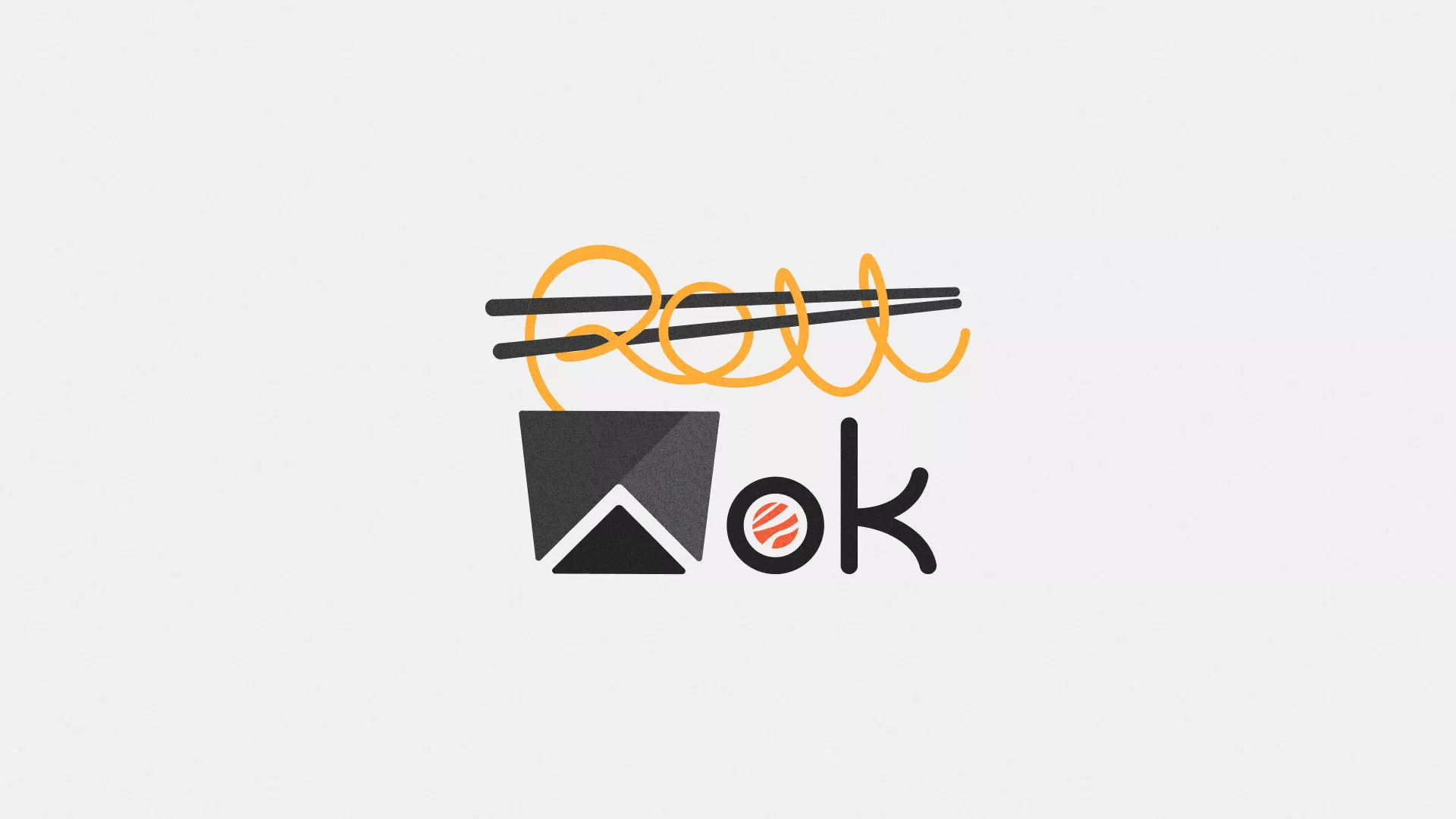 Разработка логотипа суши-бара «Roll Wok Club» в Чулыме